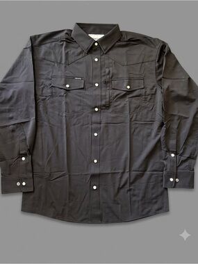 Poncho The Piedras Negras Long Sleeve Shirt in Black Men's Regular fit